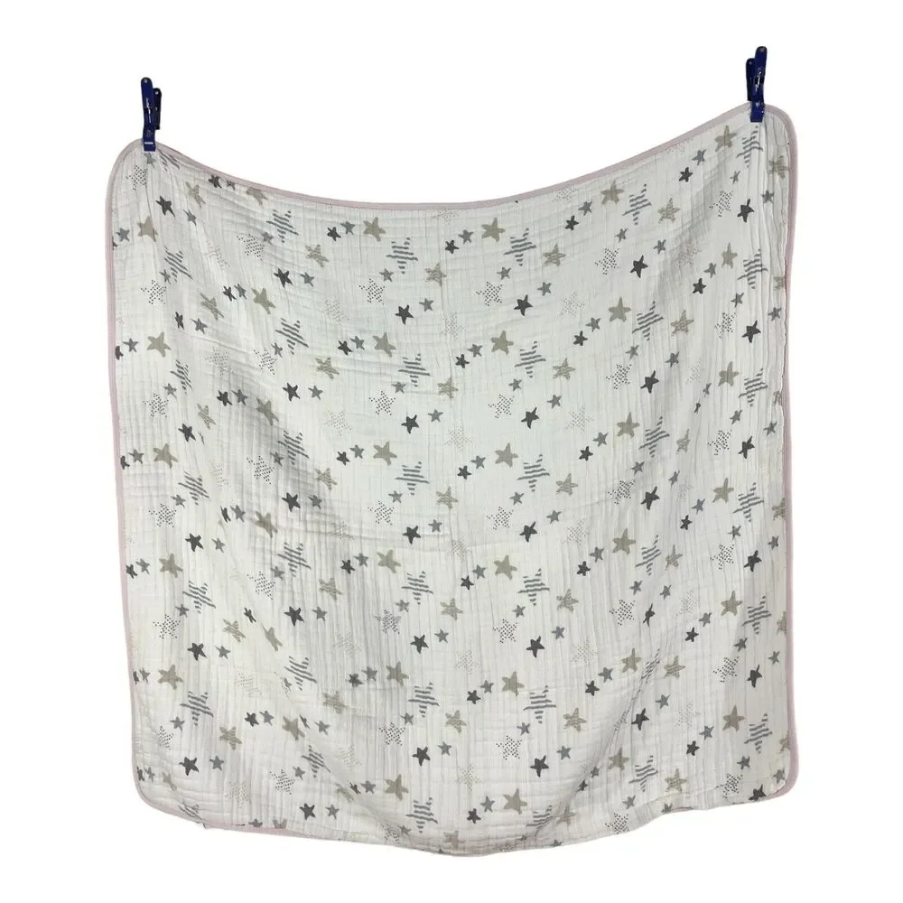 Aden & Anais Dream Blanket Quilt Muslin 4-Layer Boutique Rock Star Pink